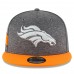 Men's Denver Broncos New Era Heather Gray/Orange 2018 NFL Sideline Home Graphite 9FIFTY Snapback Adjustable Hat 3058620